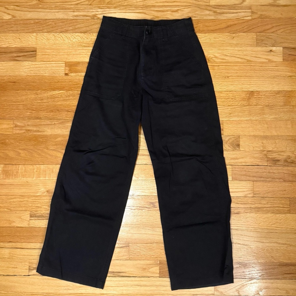 MUJI Women’s Fatigue Utility Cotton Wide Pants